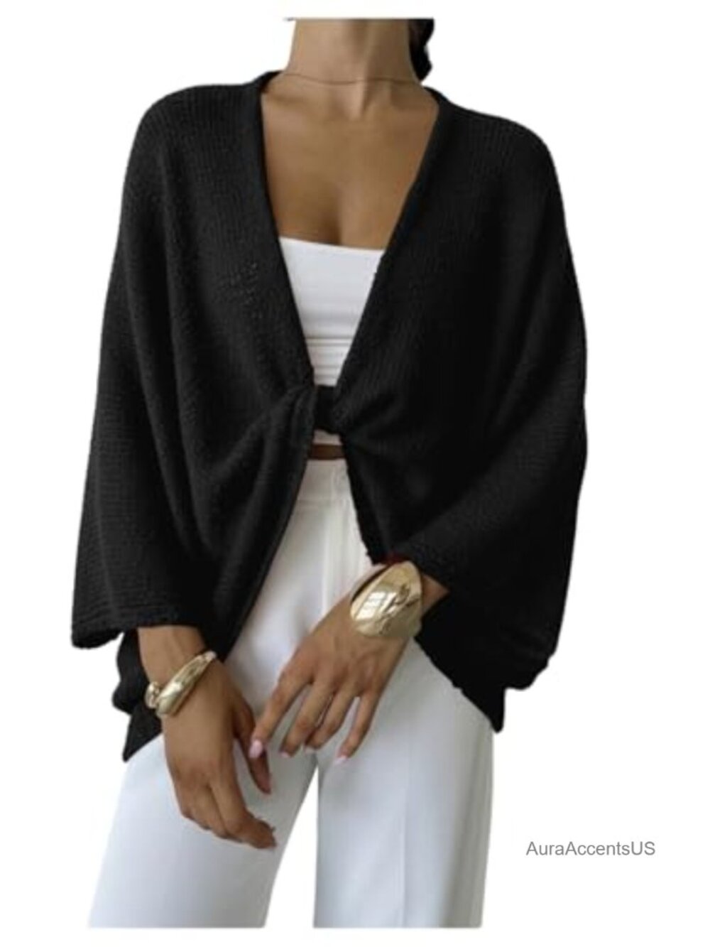 Oversized Bat Wing Sweater Wrap Knit Pullover Fall Long Sleeve Asymmetrical